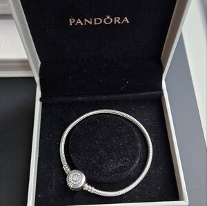 Pandora Silver Bangle Bracelet with Charm
